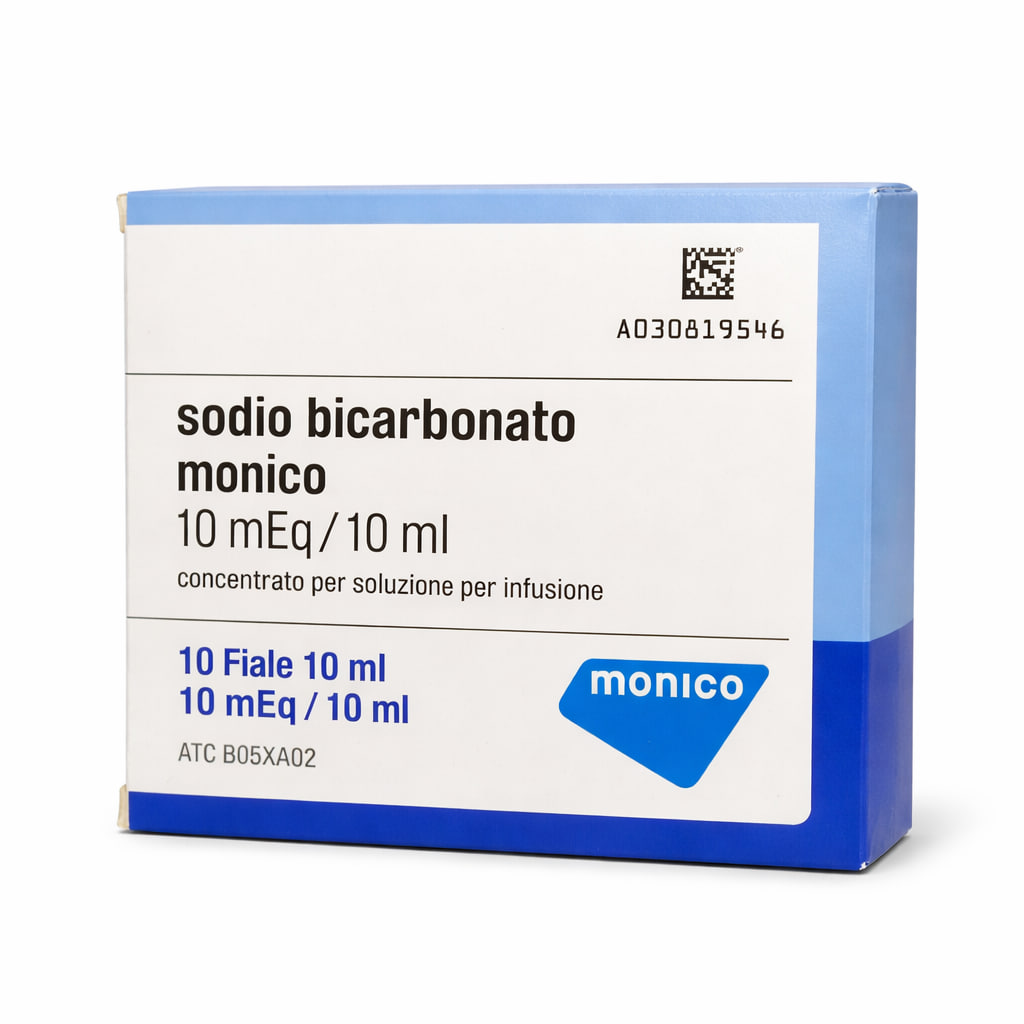 Sodio Bicarbonate Monico, 10 ампул, Италия